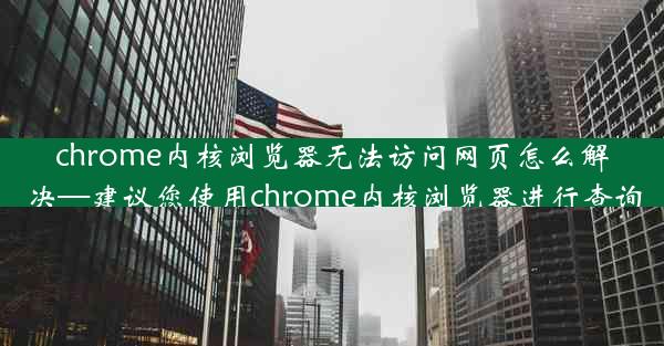 chrome内核浏览器无法访问网页怎么解决—建议您使用chrome内核浏览器进行查询