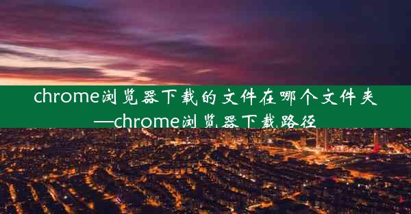 chrome浏览器下载的文件在哪个文件夹—chrome浏览器下载路径