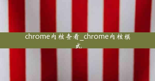 chrome内核查看_chrome内核模式