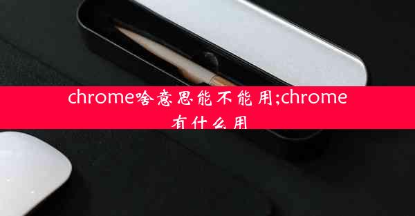 chrome啥意思能不能用;chrome有什么用