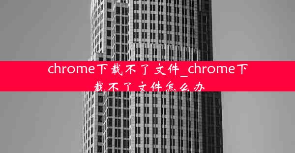 chrome下载不了文件_chrome下载不了文件怎么办