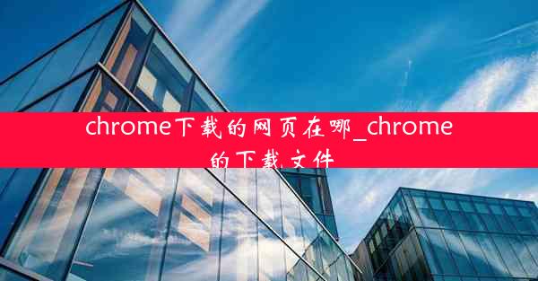 chrome下载的网页在哪_chrome的下载文件