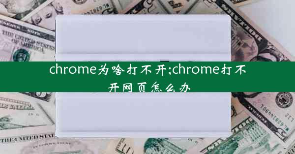 chrome为啥打不开;chrome打不开网页怎么办