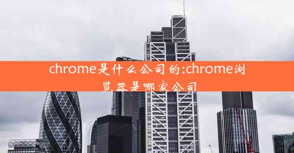 chrome是什么公司的;chrome浏览器是哪家公司