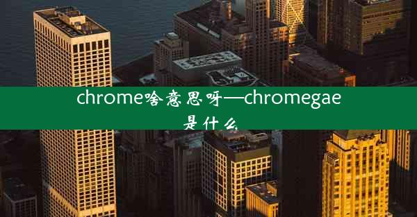 chrome啥意思呀—chromegae是什么