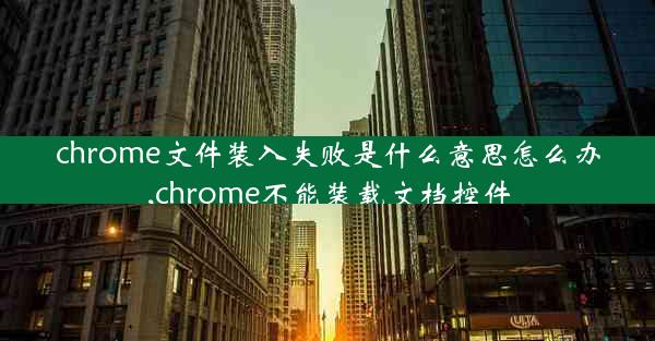 chrome文件装入失败是什么意思怎么办,chrome不能装载文档控件