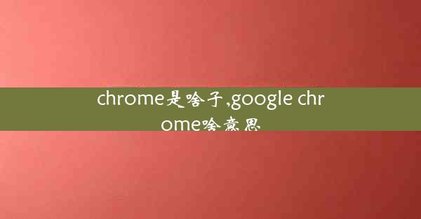 chrome是啥子,google chrome啥意思