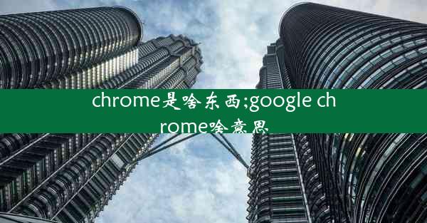 chrome是啥东西;google chrome啥意思