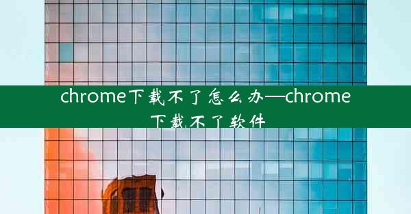 chrome下载不了怎么办—chrome下载不了软件