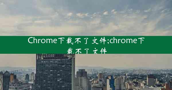 Chrome下载不了文件;chrome下载不了文件